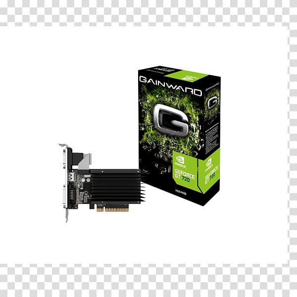 Graphics Cards & Video Adapters NVIDIA GeForce GT 710 Gainward GDDR3 SDRAM, nvidia transparent background PNG clipart