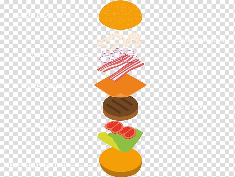 Cheeseburger Hamburger Animated film Bacon Food, burger top view transparent background PNG clipart