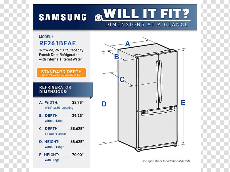 Refrigerator Samsung RF18HFENB Door Frigidaire Gallery FGHB2866P, refrigerator transparent background PNG clipart