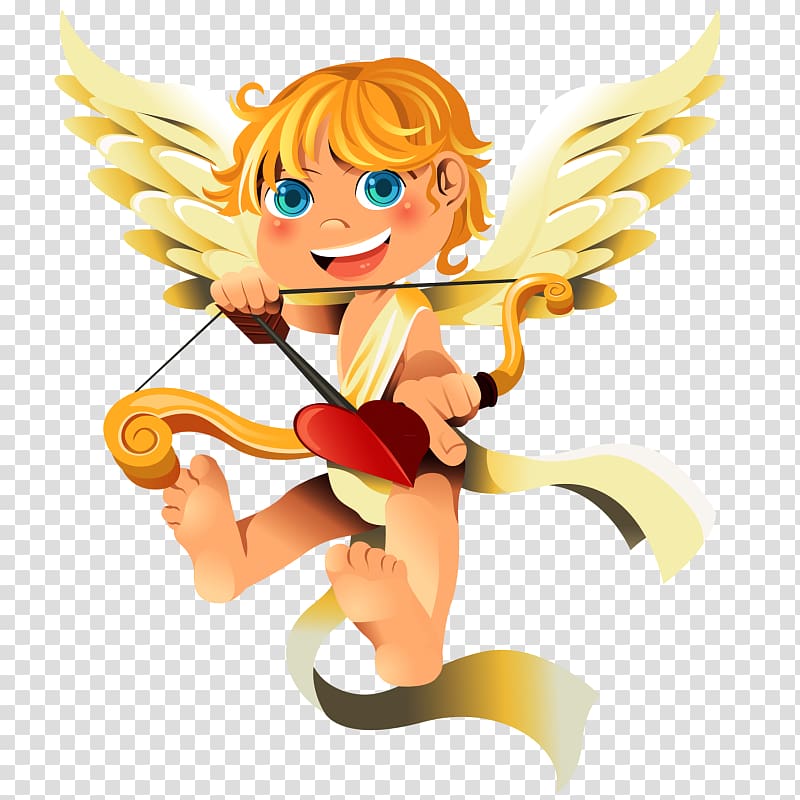 golden angel transparent background PNG clipart