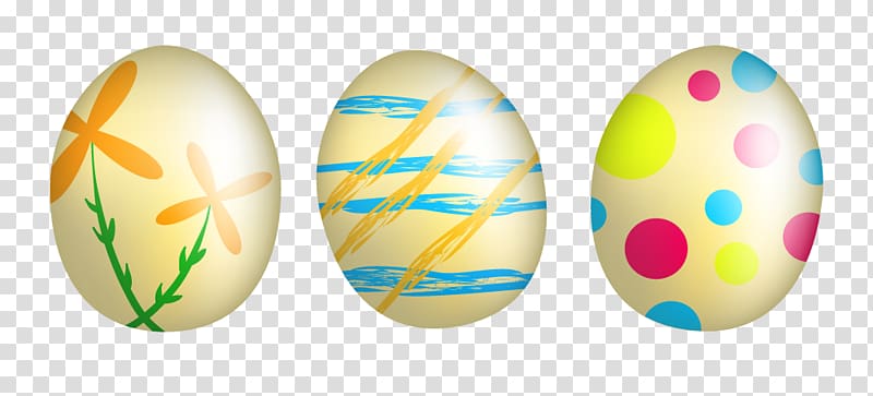 Easter egg Easter Bunny Paska, 3 easter eggs transparent background PNG clipart