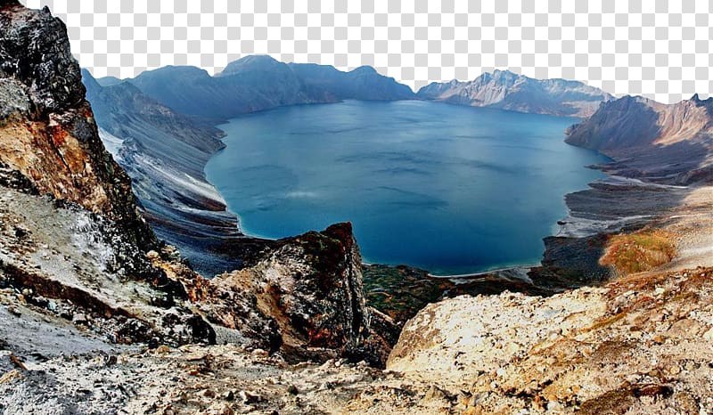 Jilin City Changbai Korean Autonomous County Heaven Lake Lake Baikal Pangong Tso, Tianchi snow when transparent background PNG clipart