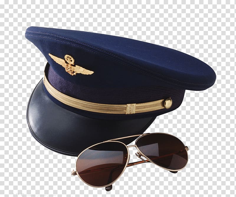 Airplane 0506147919 Hat Sunglasses, Blue cap transparent background PNG clipart