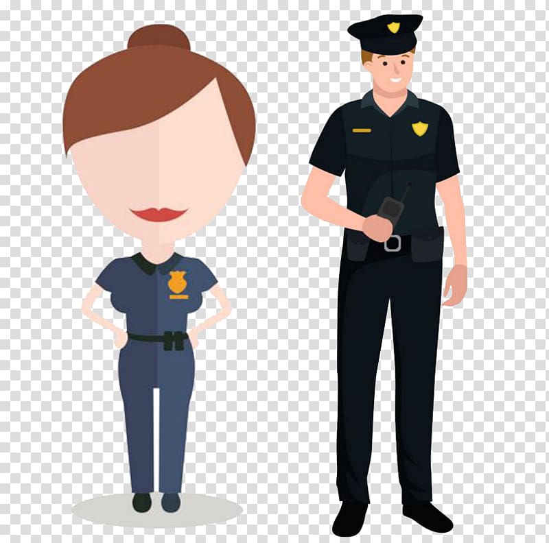 Police officer Security guard Cartoon, People Creative POLICE transparent background PNG clipart