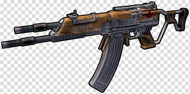 Borderlands 2 Weapon Firearm Assault rifle, weapon transparent background PNG clipart