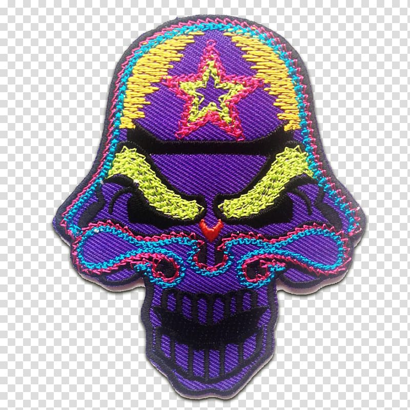 Embroidered patch Military Skull Embroidery Appliqué, army skull transparent background PNG clipart