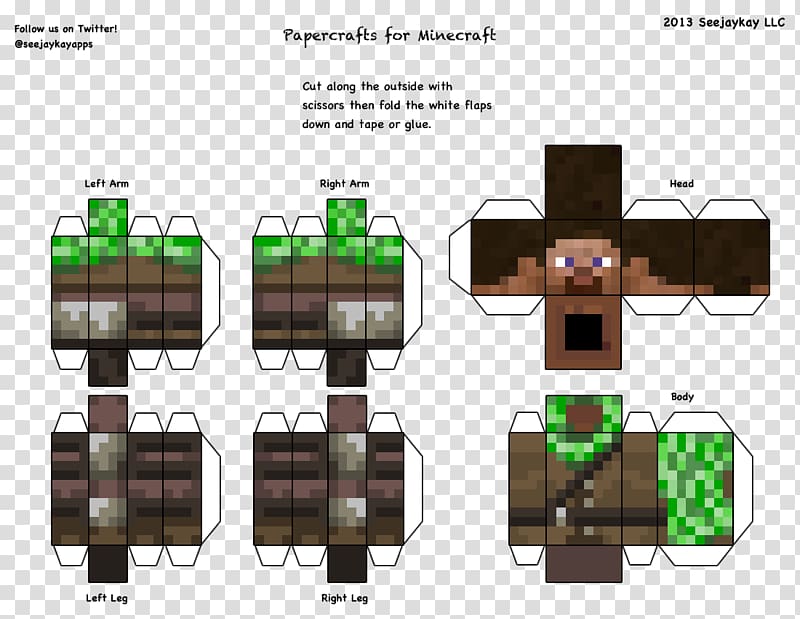 Minecraft: Story Mode Paper model Five Nights at Freddy\'s, 3d person transparent background PNG clipart