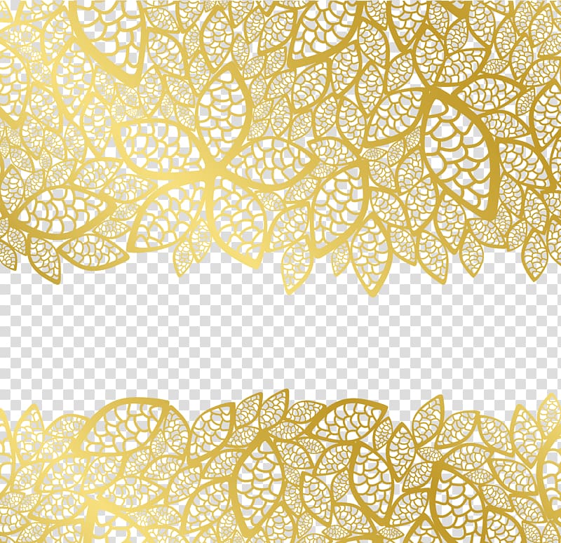 Metal leaf frame, yellow lace floral transparent background PNG clipart
