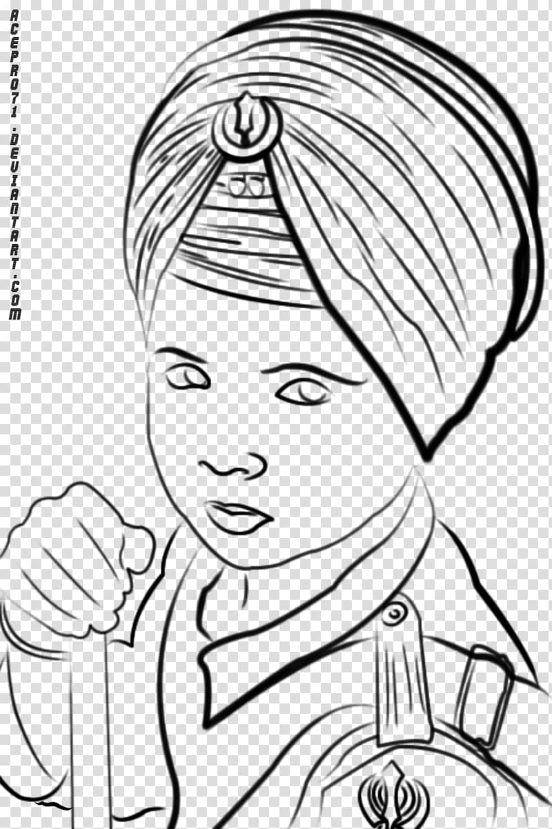 Sikhism Drawing Turban Dastar, sikhism transparent background PNG clipart