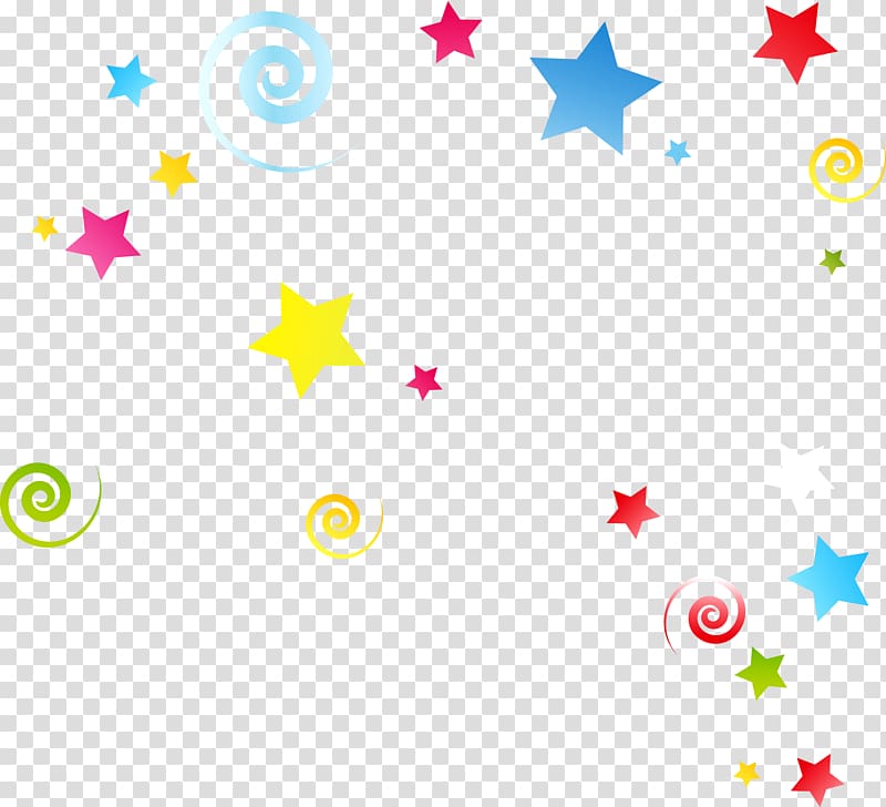 multicolored stars illustration, Clown Circus Illustration, Floating five-star corner transparent background PNG clipart