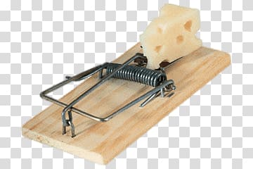 beige mousetrap with cheese, Mousetrap With Some Cheese transparent background PNG clipart