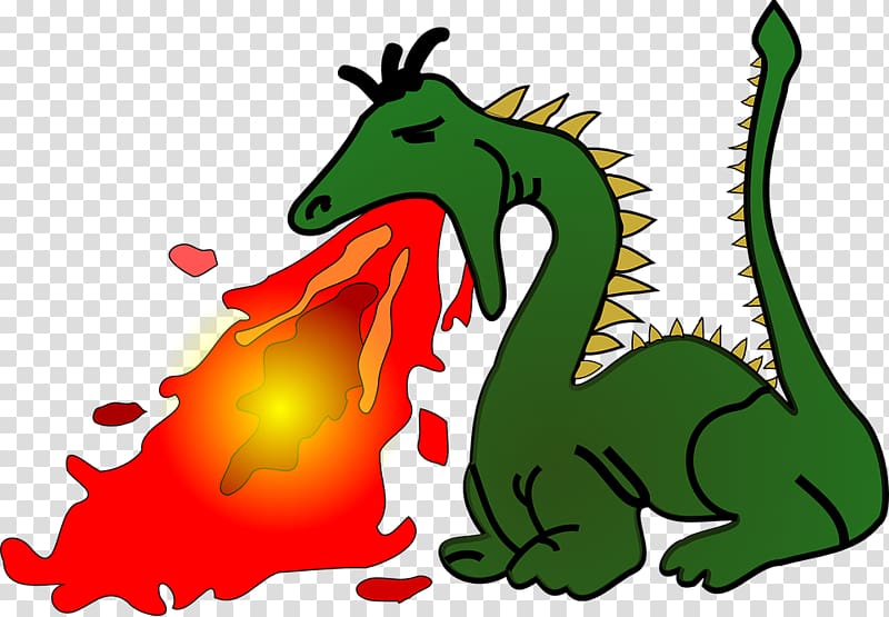 fire breathing dragon clipart black and white