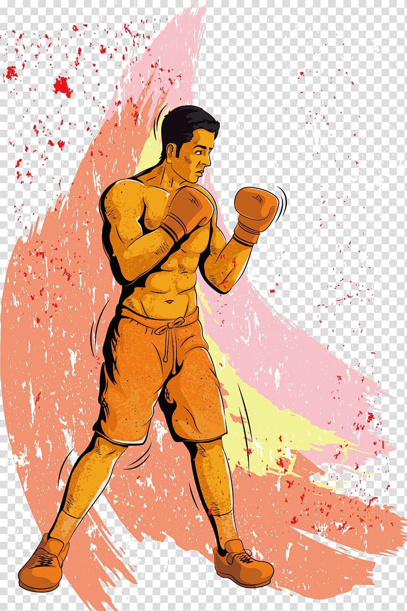 Boxing Sport Illustration, Free Fight Illustration transparent background PNG clipart