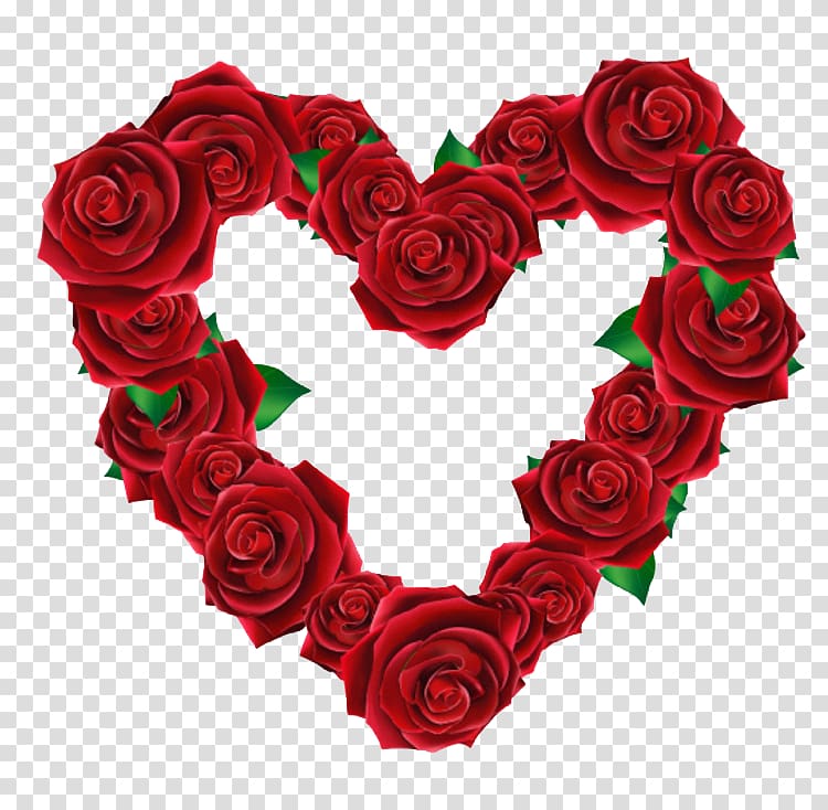 Beach rose Euclidean Heart, Roses heart transparent background PNG clipart