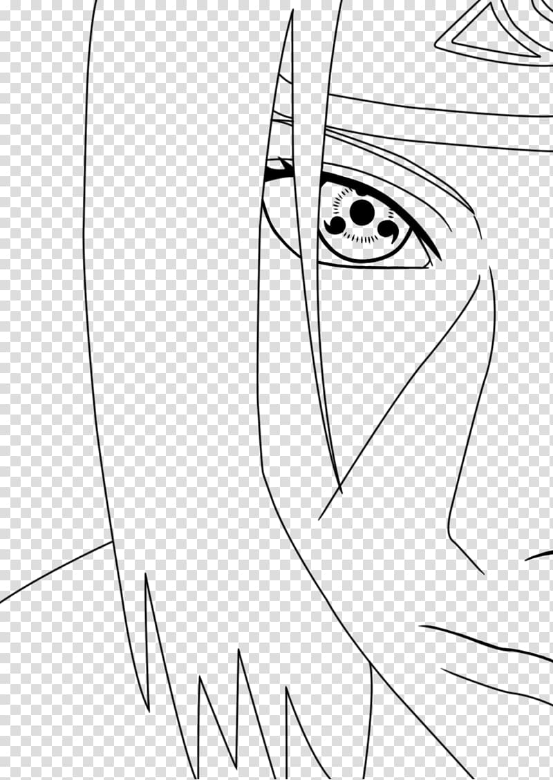 Line art /m/02csf Drawing Eye, itachi uchiha transparent background PNG clipart