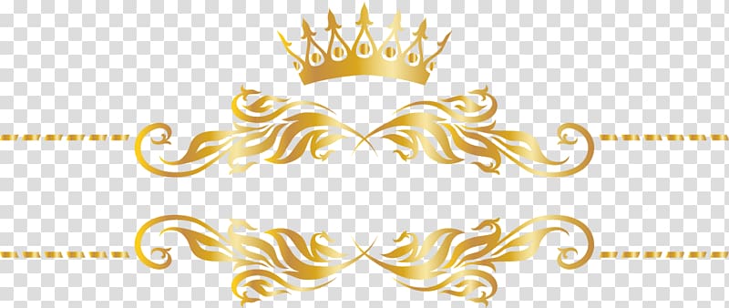 gold-colored floral with crown , Crown , Golden Crown Tree Rattan transparent background PNG clipart