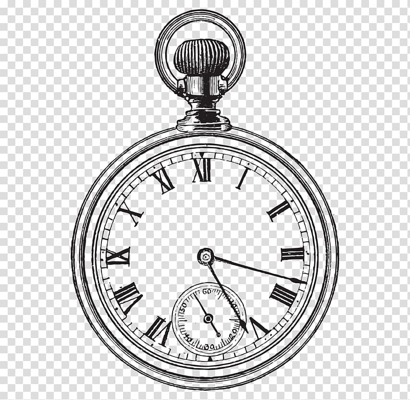 Pocket watch Clock , Hand-painted alarm clock transparent background PNG clipart