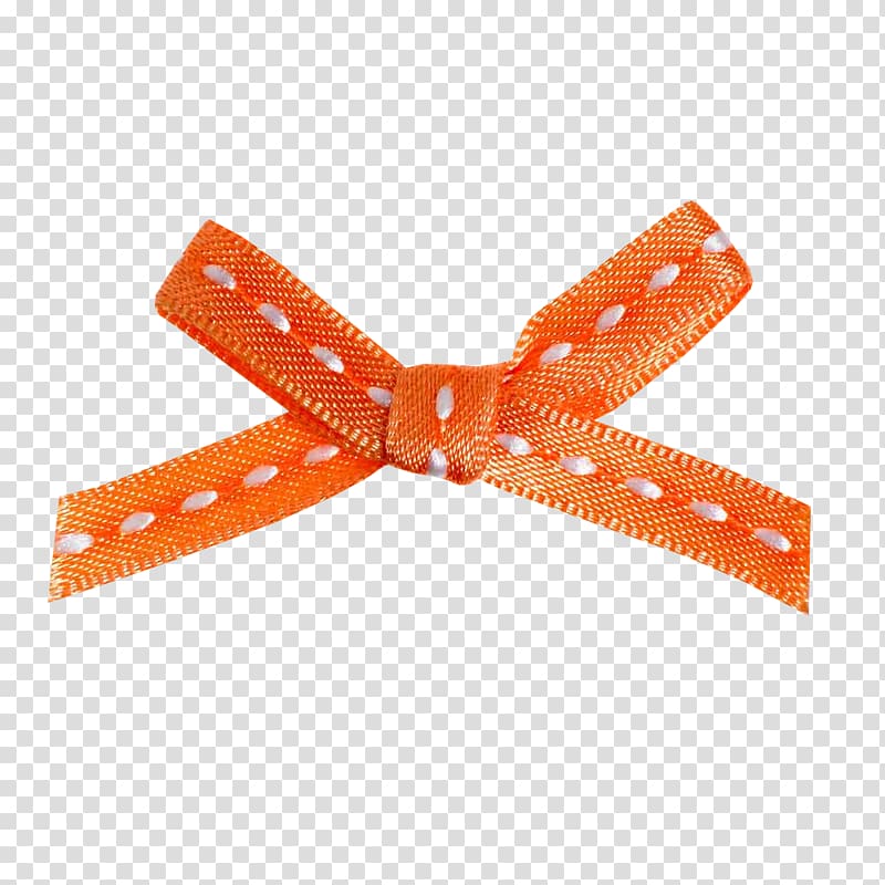 Ribbon Silk Gift, Beautiful orange bow transparent background PNG clipart