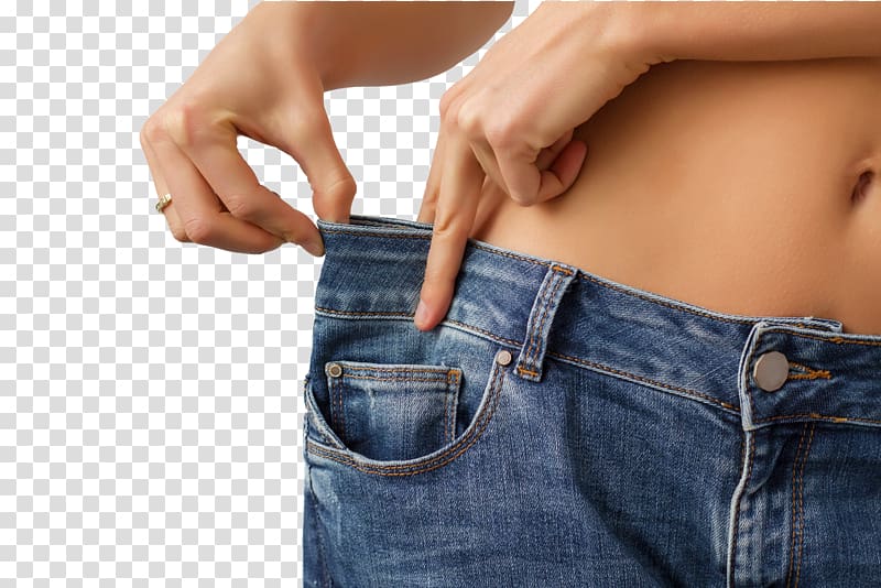 close-up of person wearing blue denim bottoms, Dietary supplement Weight loss Adipose tissue Abdominal obesity Metabolism, Weight loss successful female HD transparent background PNG clipart