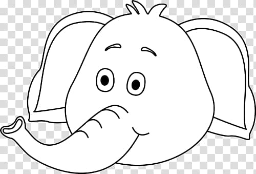 Asian elephant Black and white , elephant outlines transparent background PNG clipart