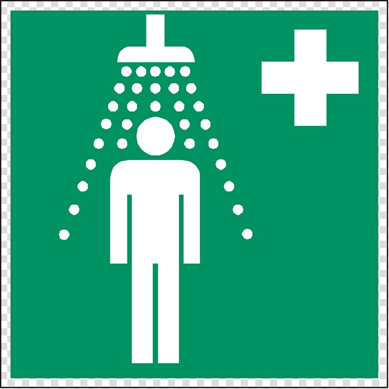 Laboratory safety Sign Biological hazard, Safety Shower transparent background PNG clipart
