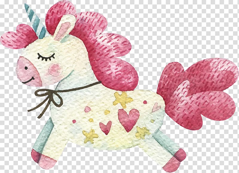 white and pink unicorn illustration, Unicorn Fairy tale Cuteness Birthday, Cute water Unicorn transparent background PNG clipart