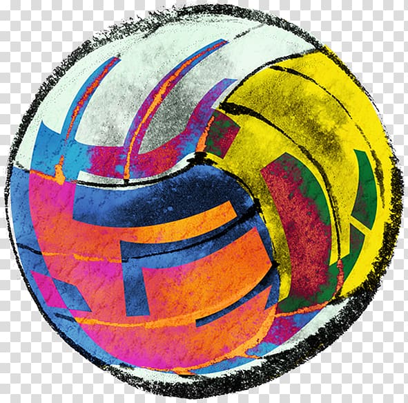 Volleyball Color, Volleyball painted material transparent background PNG clipart