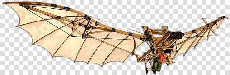 wooden mechanic wings illustration, Leonardo Da Vinci Flying Machine transparent background PNG clipart