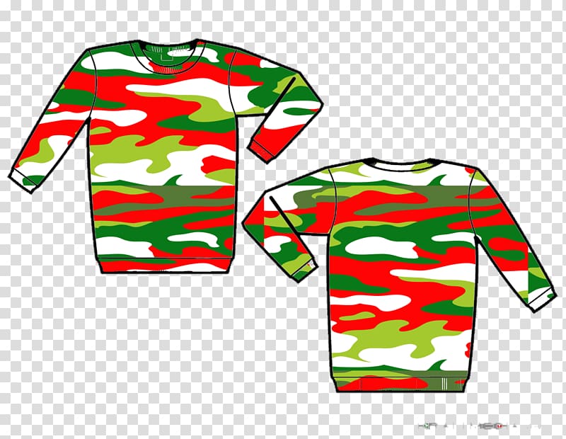 T-shirt Clothing Sleeve Sweater Christmas jumper, camo transparent background PNG clipart