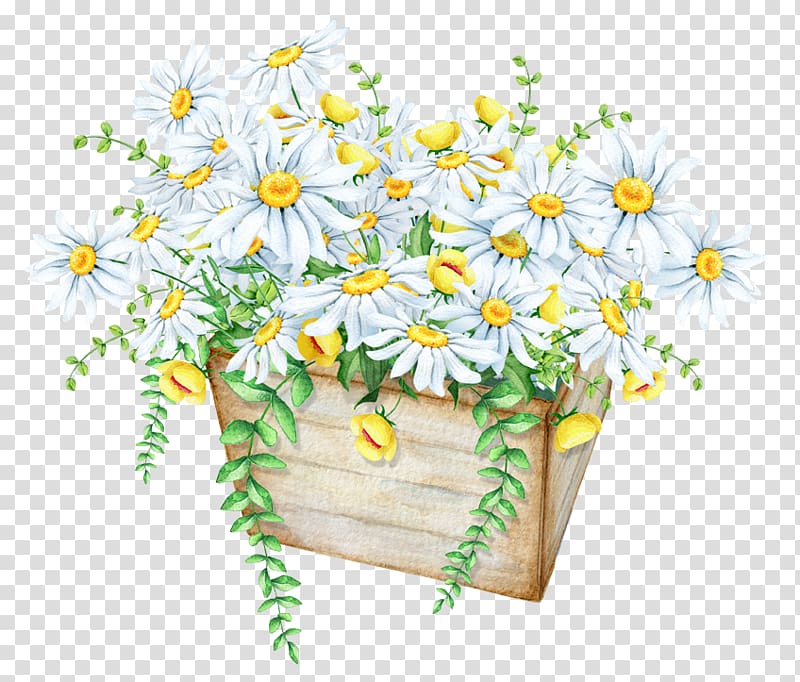 Poster, Exquisite beautiful basket of flowers transparent background PNG clipart