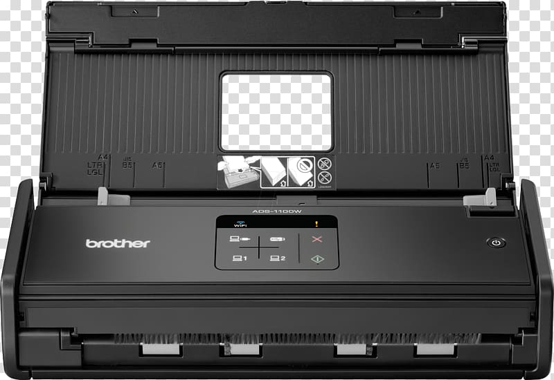 Brother Center ADS-1100W-Document Scanner-Duplex-215.9 x 863 ... scanner Brother ADS-1600W Document Scanner Brother ADF 600 x 600DPI A4 Black scanner Brother Scanner, brother transparent background PNG clipart