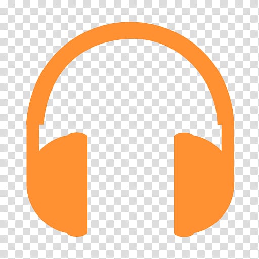 orange headphones illustration, audio symbol headphones circle , Media play music transparent background PNG clipart