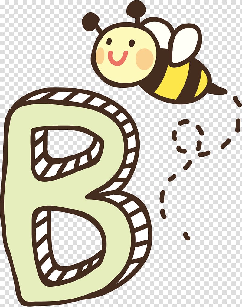 Bee Letter , Letters B and bees transparent background PNG clipart