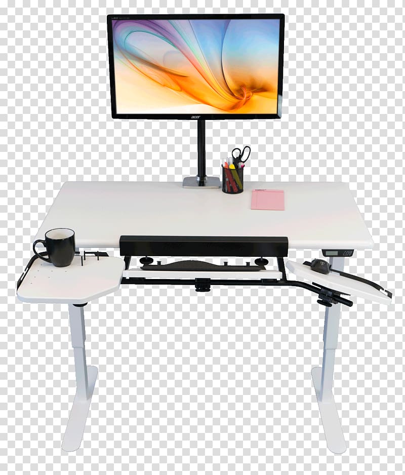 Computer desk Standing desk Table Treadmill desk, table transparent background PNG clipart