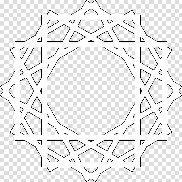 Islamic geometric patterns Ausmalbild Mandala Pattern, Islam transparent background PNG clipart