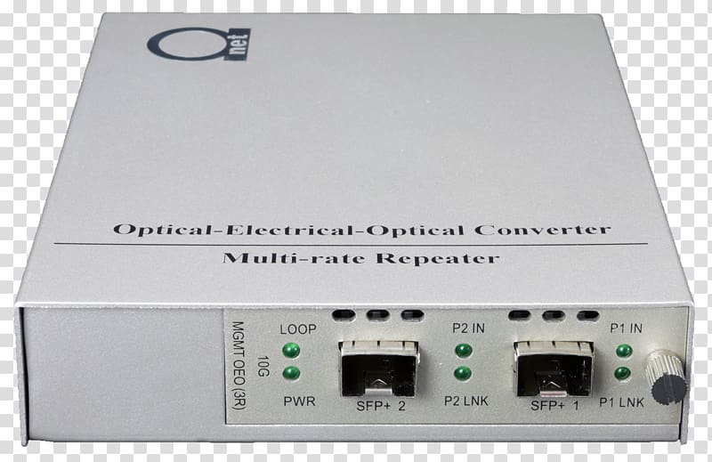 Power Converters 10 Gigabit Ethernet Optical fiber Repeater XFP transceiver, 3r transparent background PNG clipart