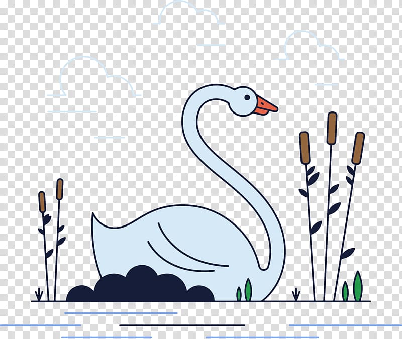 Cygnini Goose Duck, Swan transparent background PNG clipart