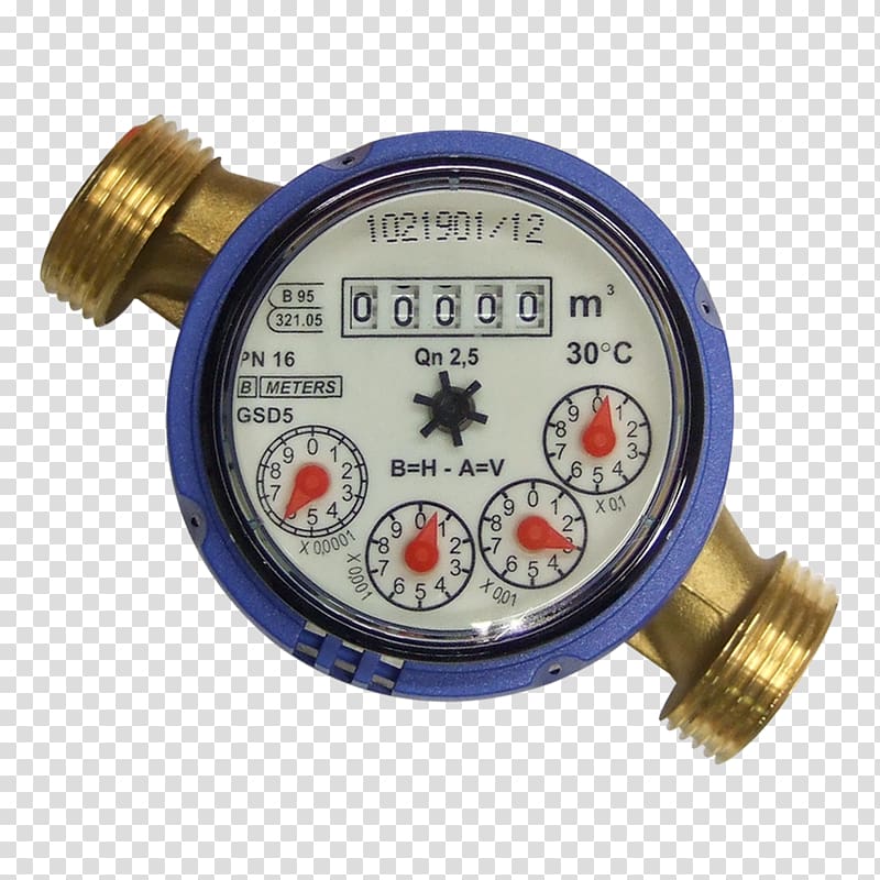 Water metering Counter Verschraubung, water transparent background PNG clipart