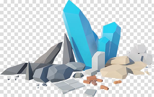 Low poly Terrain Rock Polygon mesh , low poly rocks transparent background PNG clipart