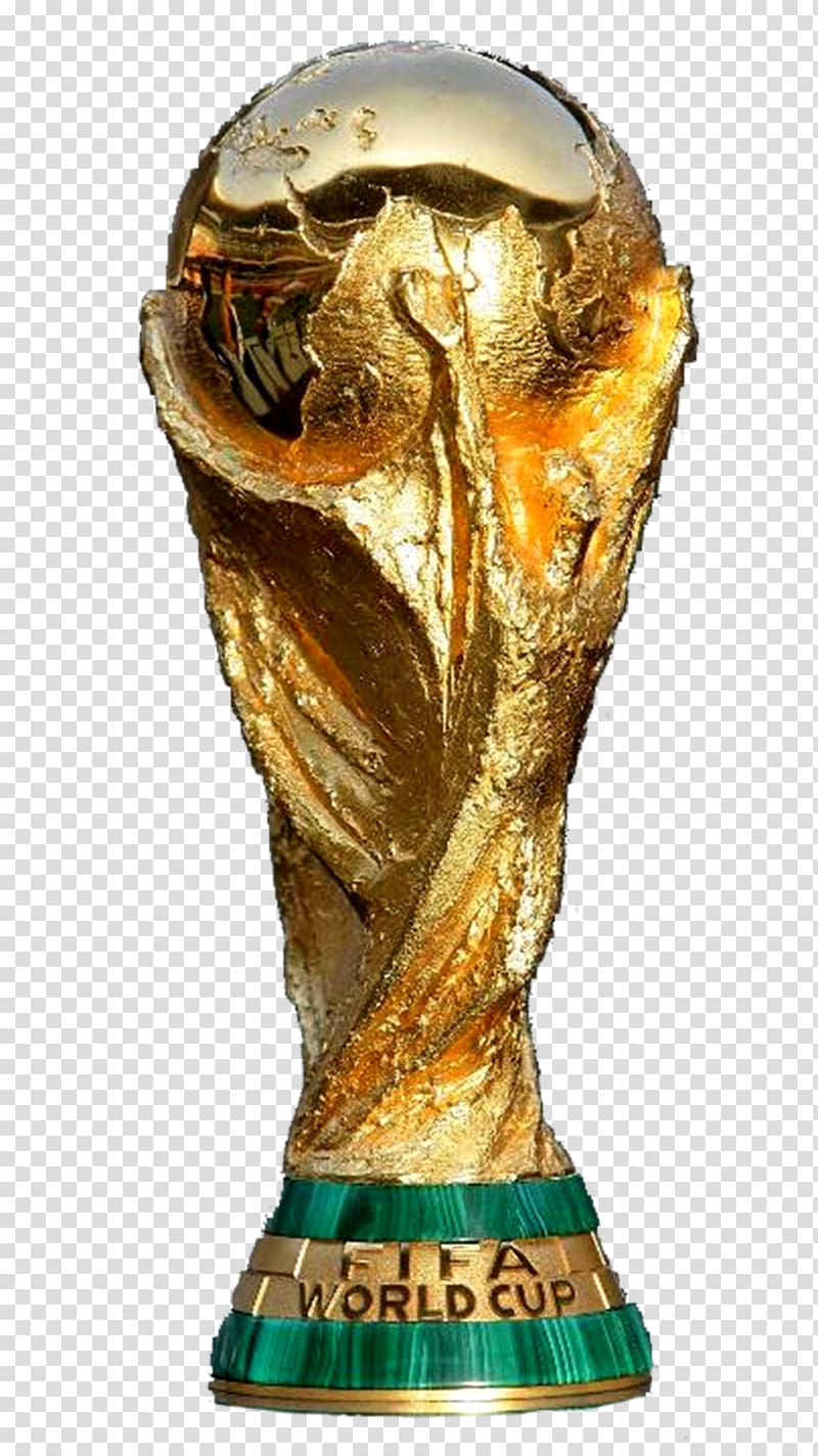 gold FIFA World Cup trophy, 2010 FIFA World Cup South Africa 2014 FIFA World Cup 1998 FIFA World Cup FIFA World Cup Trophy, soccer trophy transparent background PNG clipart