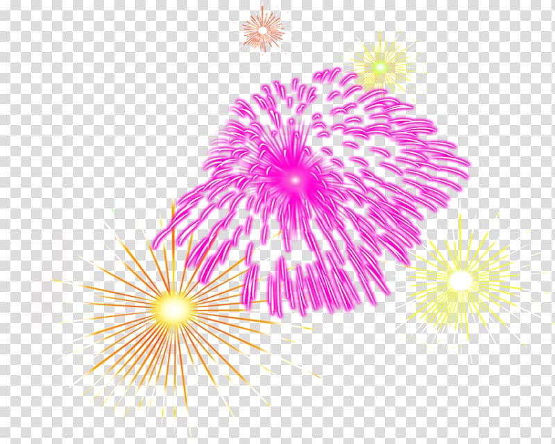 Graphic design Fireworks Lunar New Year, Dazzling fireworks transparent background PNG clipart