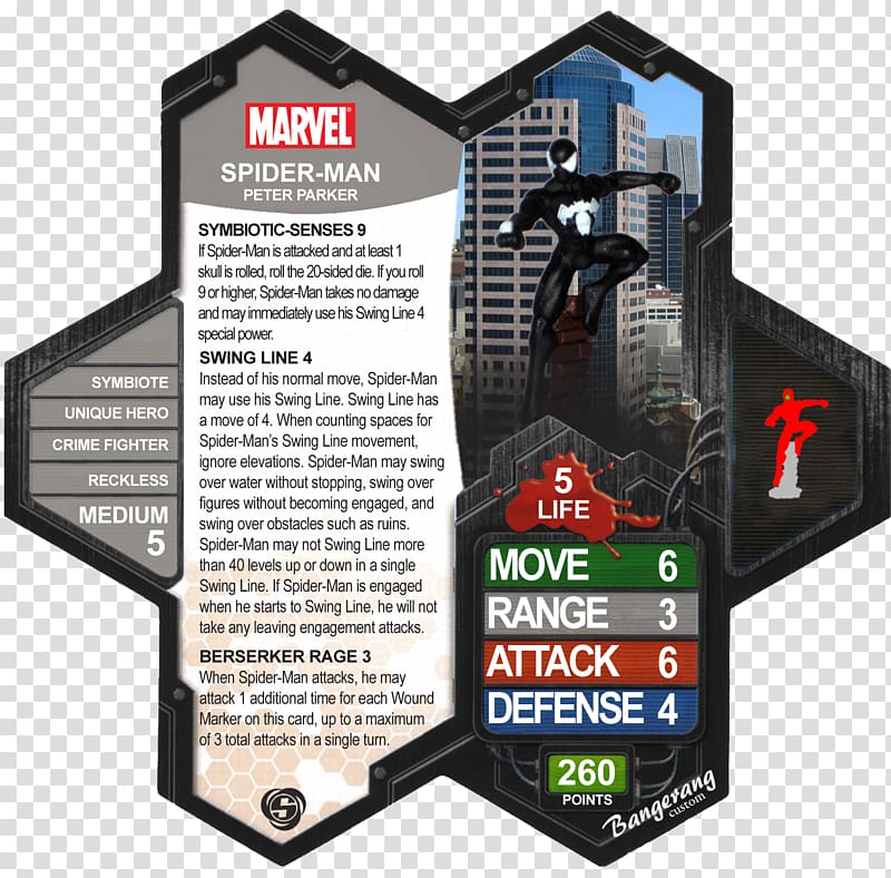 Heroscape HeroClix Playing card Dungeons & Dragons Game, spiderman swinging transparent background PNG clipart