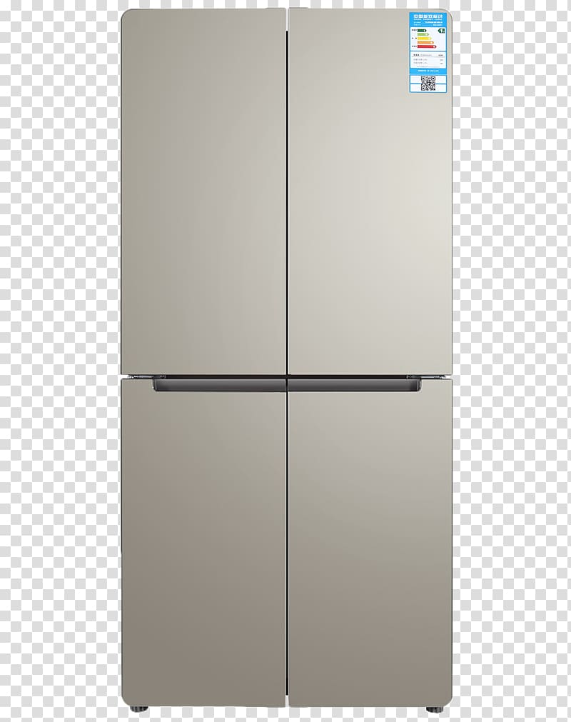 Refrigerator Door Home appliance Maison intelligente, Exquisite four-door refrigerator transparent background PNG clipart