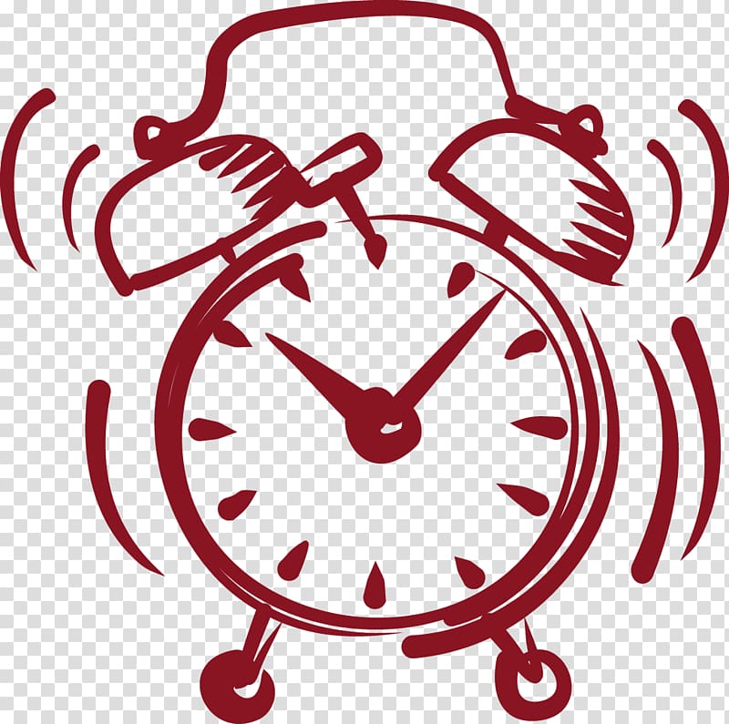 red twin bell alarm clock , Alarm Clocks Drawing Digital clock, alarm clock transparent background PNG clipart