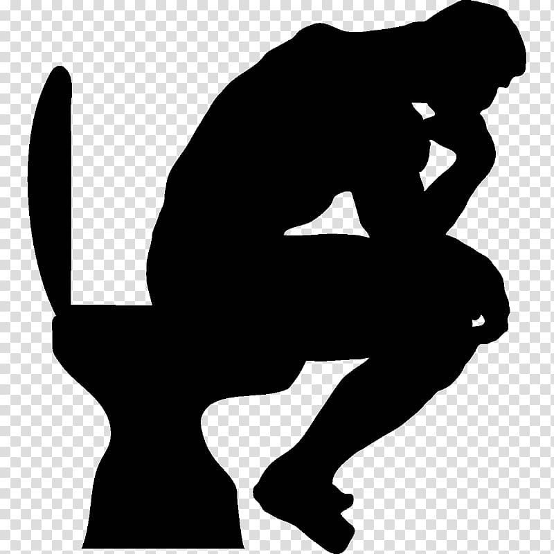 LE PENSEUR : THE THINKER Toilet Wall decal Sticker, toilet transparent background PNG clipart