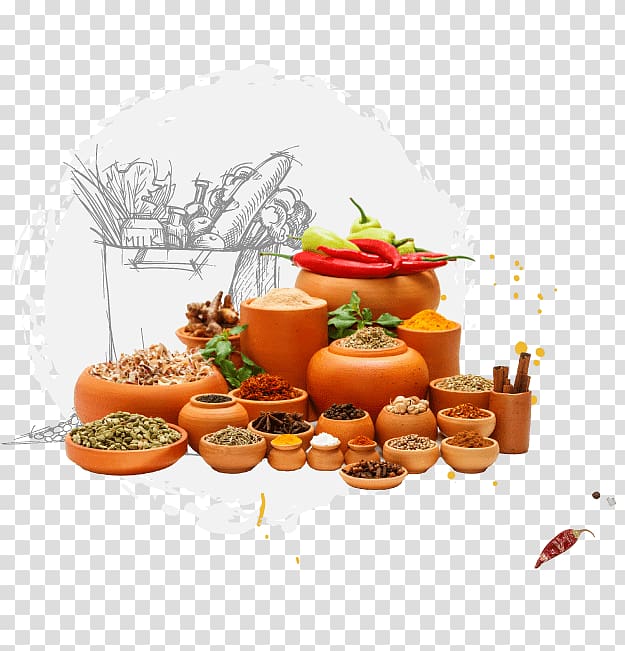Flavor Indian cuisine Chaat Spice Herb, vegetable transparent background PNG clipart