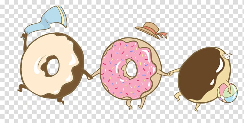 Donuts Frosting & Icing Sprinkles Drawing National Doughnut Day, cartoon couple design transparent background PNG clipart