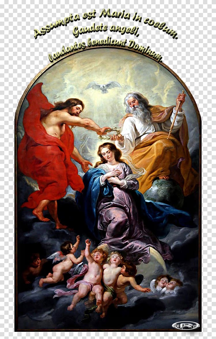 Painting Coronation of the Virgin Queen of Heaven Christianity Ave Maria, painting transparent background PNG clipart