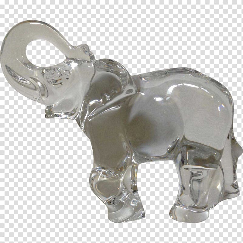 Indian elephant African elephant Animal figurine Elephantidae, silver transparent background PNG clipart