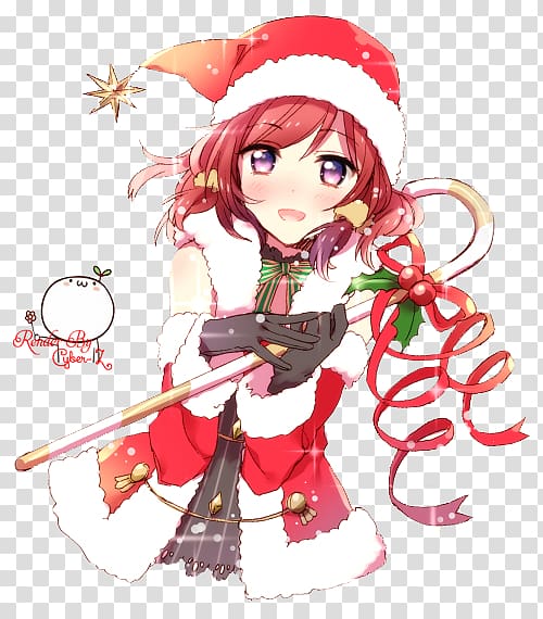 Maki Nishikino Christmas Love Live! School Idol Festival Costume Rin Hoshizora, christmas transparent background PNG clipart